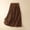 Coffee, variant on Dianli Resort Skirt Maxi Skort Cotton Linen High End Versatile Half Length Artistic Cotton Linen Drawstring Midi Skirt Elevated Casual Work To Weekend Travel Friendly Skirt