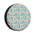 thumbnail image 1 of Balery Cute Corgi Head Cubiertas para Neumáticos - Protector Resistente para Neumáticos de Camioneta, SUV, Remolque, Camper y RV-14 inch, 1 of 6