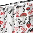 thumbnail image 3 of Colorful Mushroom Floral White Pattern Shower Curtain 36"x72" ,Bathroom Decorative Shower Curtains Set with 12 Hooks,Modern Waterproof Washable Shower Curtain, 3 of 6