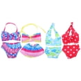 thumbnail image 3 of 4 juegos de trajes de baño para niñas, con tirantes cruzados, para playa, para fotografía de vacaciones en la playa., 3 of 7