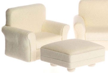dollhouse chair and ottoman