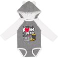 thumbnail image 3 of Inktastic I Wear Bows My Daddy Wears Fireman Boots Girls Long Sleeve Baby Bodysuit, 3 of 5