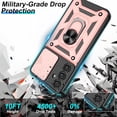 thumbnail image 4 of for Samsung Galaxy A54 5G Case with Anti-Explosion Screen Protector, Heavy Duty Shockproof with 360° Rotation Metal Kickstand [Military Grade] Protective Case for Samsung A54 5G, Rose Gold, 4 of 14