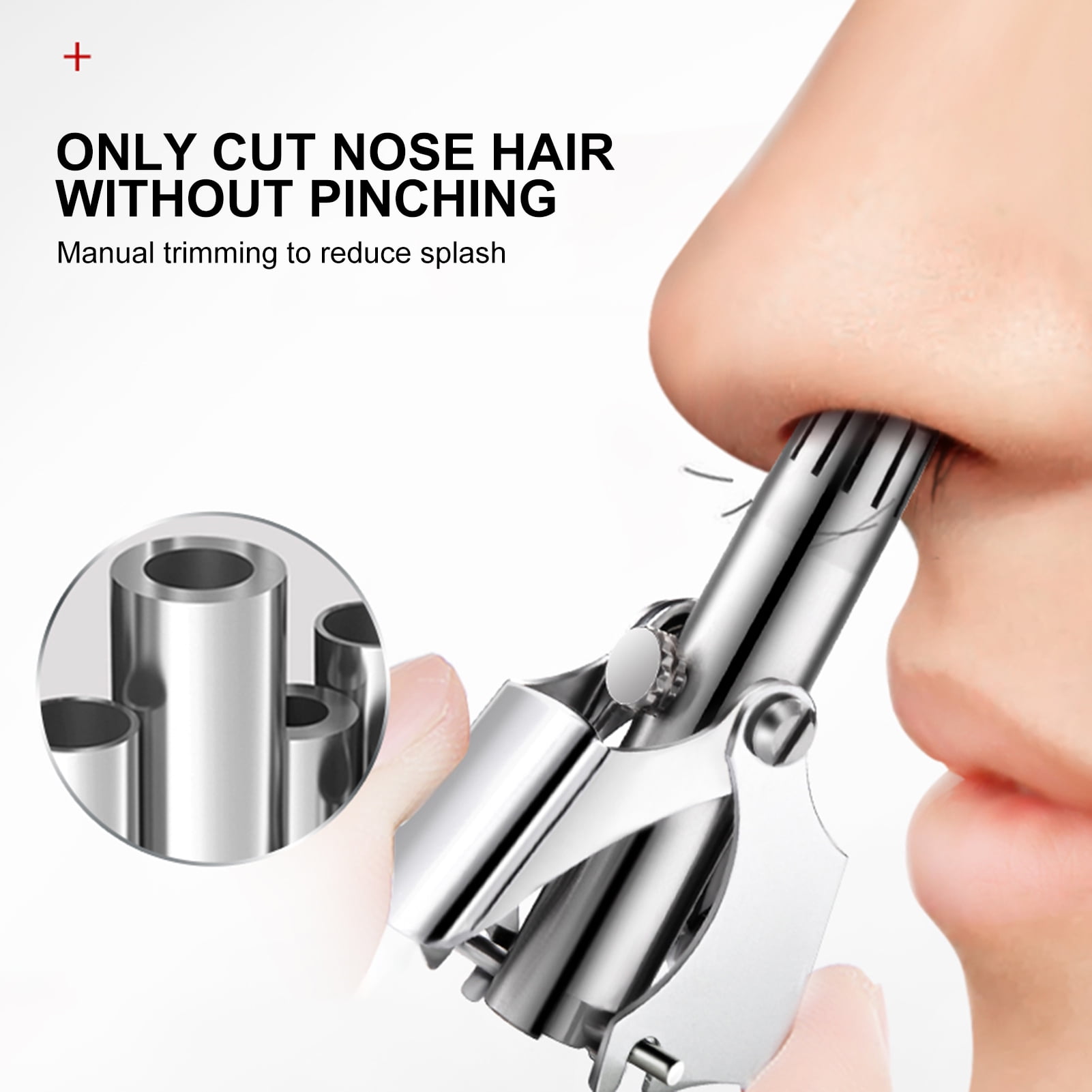 Opfylde maksimere forlade Windfall Professional Portable Manual Nose & Ear Hair Trimmer, No Batteries  Required, Stainless Steel Nose Hair Remover for Men & Women,Come with a  Fingernail Clipper - Walmart.com