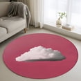 thumbnail image 2 of Pink Sky Round Rug 3ft Washable Circle Entryway Rugs Non Slip Abstract Sky White Minimalist Area Rug Indoor Floor Carpet for Bedroom Kitchen Living Room Home Office Dining Room Nursery, 2 of 9