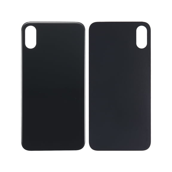 Replacement Back Glass With 3M Adhesive Compatible For iPhone XS (No Logo / Large Camera Hole) (Space Gray)