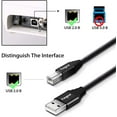 thumbnail image 2 of Fasgear 6' USB 2.0 A to USB B Printer Cable, Black, 2 of 6