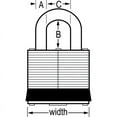 thumbnail image 3 of Master Lock 1-5/16" H x 1" W x 1-3/4" L Laminated Steel Pin Tumbler Padlock 1 pk Keyed Alike, 3 of 3