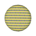 thumbnail image 2 of Kll Mardi Gras Purple Yellow Plaid Tire Cover,Universal Wheel Tire Cover For Trailer, Rv, Suv, Truck,Camper And Many Vehicle,(16 Inch), 2 of 8