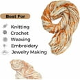 thumbnail image 5 of Knitsilk Shibori Sari Silk Ribbon Yarn-Orange|Best for Crochet, Knitting, and Embroidery,and Jewelry Making |Sustainable and Unique Texture Ribbon Yarn|50 GMS-30 Yards,Pack of 3, 5 of 5