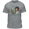 thumbnail image 2 of Teelocity Bob Ross Make Mistakes Into Birds Athletic Heather Short Sleeve Graphic Tee, 2 of 7
