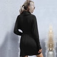 thumbnail image 4 of Vestido De Suéter, Vestido De Punto Para Mujer, Cómodo, Manga Larga De Murciélago, Informal Para Citas, 4 of 8