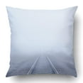 thumbnail image 1 of RYLABLUE Railway To Horizon In Fog Pillowcase Pillow Cushion Cover 16x16 inch, 1 of 1