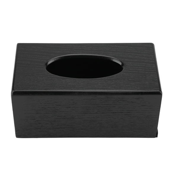 Uadme Boîte à Mouchoirs en Bois,Boîte à Mouchoirs Rectangulaire en Bois D'élégance Naturelle De 23x12x10.5cm pour Salon,Chambre à Coucher Et Cuisine(Noir)
