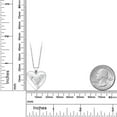 thumbnail image 3 of Gem Stone King Keren Hanan 0.10 Ct Round E-F Lab Grown Diamond 925 Sterling Silver 2 Heart Love Treasure Pendant Necklace for Women With Chain, 3 of 5