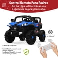 thumbnail image 4 of Kids House Carrito Montable Buggy Rocket 12V para Niños, Motor Dual, Control Remoto, Puertas Dobles, Luces LED, Música, Avance y Retroceso, Bluetooth, Batería Recargable, Seguro y Divertido, 4 of 5