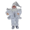 thumbnail image 3 of Injueey Snowman Santa Claus Doll Ornament Decoration Statue Table Decor Indoor Desk Kits de decoración para fiestas Blanco plateado 17x30cm, 3 of 6