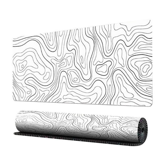 SDNall Gaming Mouse Pad, Large Mouse Pad, Keyboard and Mouse Pad, Mouse Pad with Large Heat Map Abstract Lines New Fluid Ripple Antis Slip Pad, Computer Mouse Pad, Long Mouse Pad