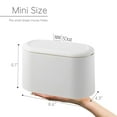 thumbnail image 4 of Mini Trash Can with Lid,Small Can,Desk Can,Countertop Garbage Cans,Tiny Waste Basket,White,Free 3 roll Bags, 4 of 9