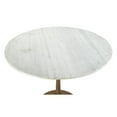 thumbnail image 3 of ZUO Fullerton Natural Marble Top Round Dining Table in White & Gold, 3 of 5
