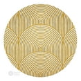 thumbnail image 4 of Round Wool Rug 18x18, Mustard Yellow Carpet, rugs for Living Room., 4 of 8