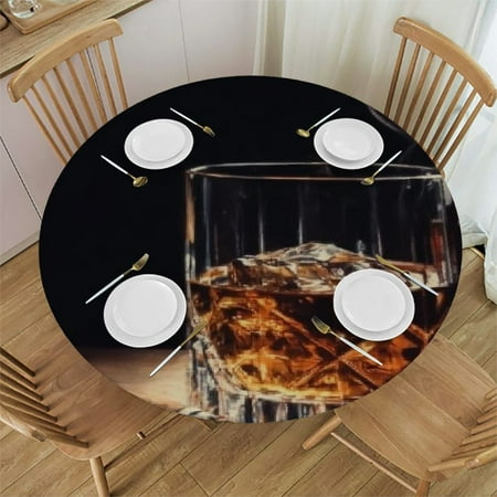 

XINLUO Round Tablecloth Washable Table Cloth Cover for Dining Decorative Fabric Kitchen Tablecover for Outdoor Farmhouse Holiday
