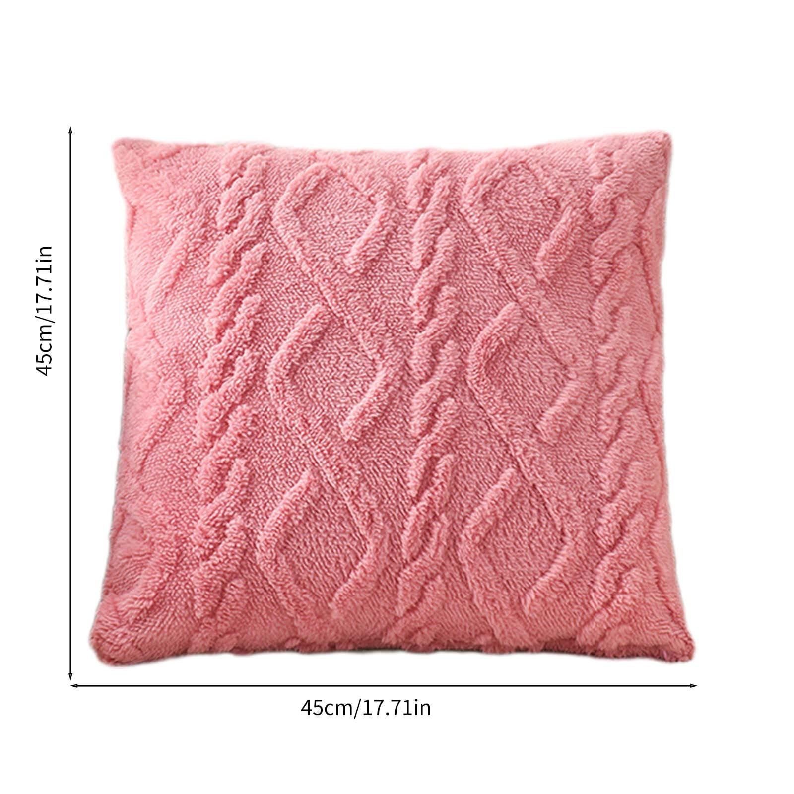 Amvlyk Geometric Motifs Couch Pillow Cases Throw Pillows Home Decor for Living Room Bedroom Bed Outdoor Cushion Cover（17.72x17.72In,Inclusion pillow）Pink