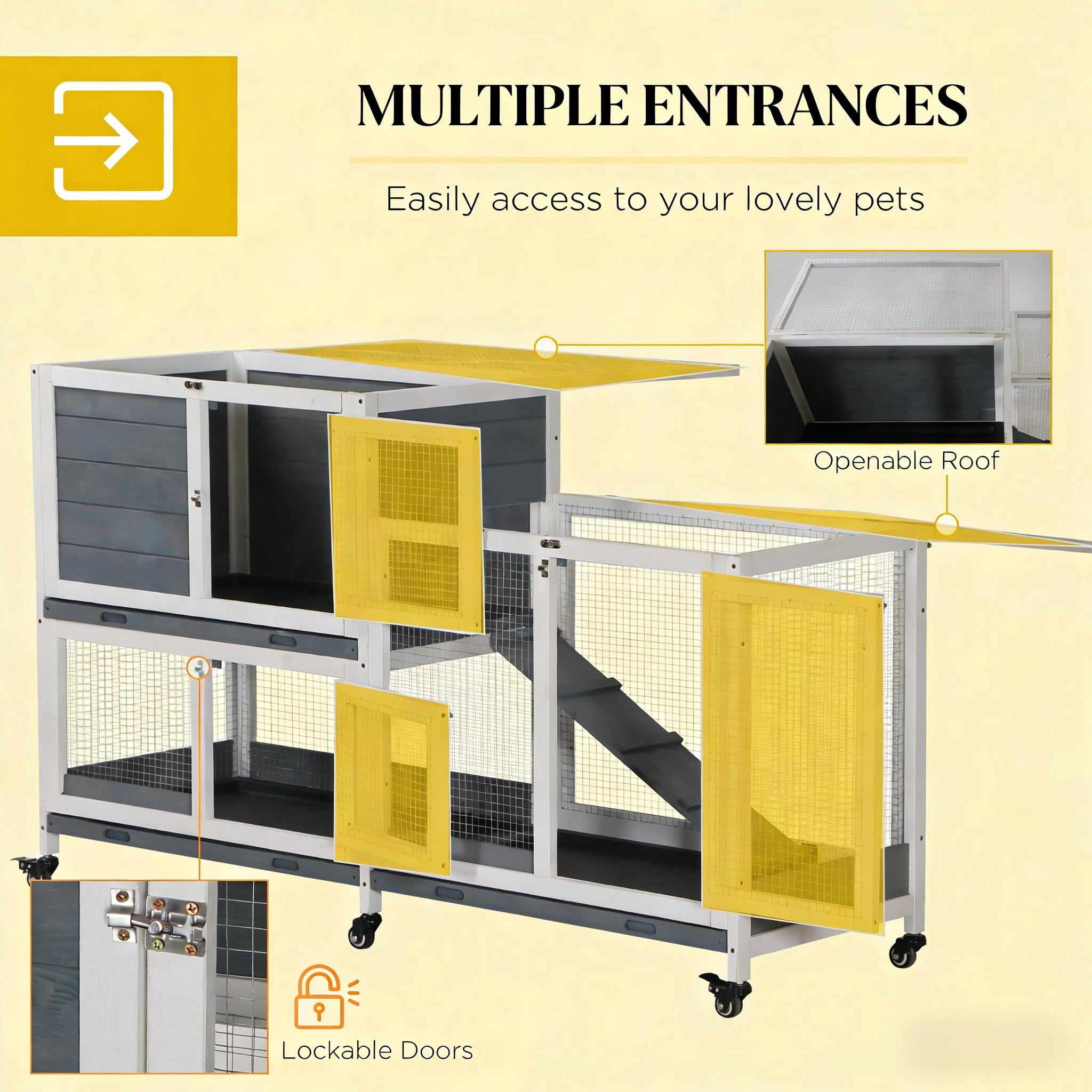 Pet House,Rabbit Hutch,Small Animal Hutch Cage