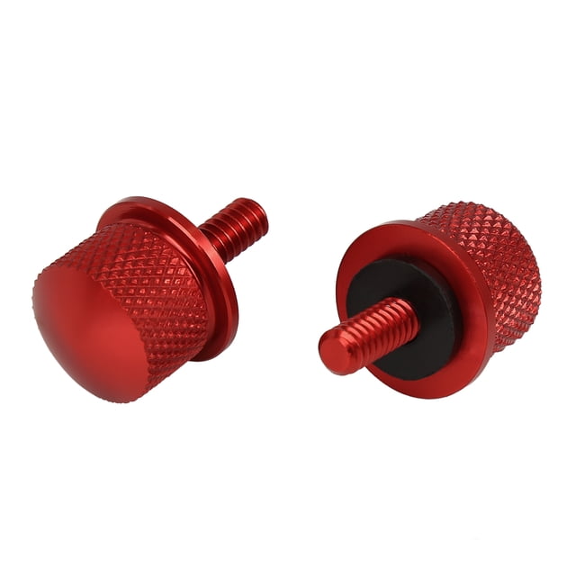 Motocicleta Rojo Aleación Aluminio Asiento Trasero Perno Montaje Tornillo 2 Pcs