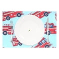 thumbnail image 2 of Ryvnso Placemats Set of 4 Cartoon Fire Trucks Dining Mats Heat-Resistant Non-Slip Washable Table Mat, 2 of 8
