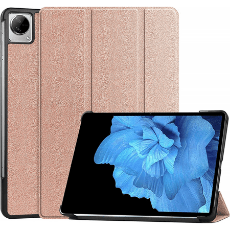For Vivo Pad 11", Tri-Fold Smart Tablet Cover, PC Back Cover Slim Cover Multi-View Stand Hard Case Cover for Vivo Pad 11" Auto Sleep/Wake Tablet Cover Rose Gold