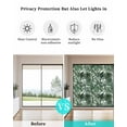 thumbnail image 4 of Window Privacy Film Green Palm Leaves Stained Glass Window Film Decorative Sun Block Window Cover Summer Tropical Leaf Vintage Window Clings Static Adhesive Sticker for Bathroom 23.6"x59", 4 of 7