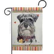 Dog Miniature Schnauzer Happiness Garden Flag Animals 13 X18.5 Double-Sided Decorative Vertical Flags House Decoration Small Banner Yard Gift