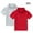Red+Gray, variant on GERsome 2 Pack Unisex Kids Short Sleeve Summer Tops Button-Down Collar Shirt School Uniform Solid Color Shirts for Boys Girls, 1-13 Years