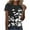 Black#3, variant on Tnhcen Women's Summer Short Sleeve Printed Crewneck Tops | Plus Size Friendly S-3XL | Polyester Spandex Blend Casual Blouses