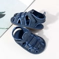 thumbnail image 5 of NOLDARES Baby Boys Girls Squeaky Sandals Summer Closed-Toe Anti-Slip Rubber Sole Toddler First Walkers Shoes(Dark Blue,6), 5 of 9