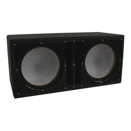 BELVA BBX210BK Dual 10-inch Car Ported Subwoofer Box 3/4-inch MDF with Custom Black Baffle