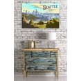 thumbnail image 2 of Seattle, Washington, Skyline, Oil Painting (24x36 Giclee Gallery Art Print, Vivid Textured Wall Decor), 2 of 3
