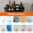 thumbnail image 5 of Sesiiduo Shower Caddy, 2 Pack Adhesive Shower Organizer, Rustproof Metal Shelves, No-Drill Bathroom Organizers and Storage, Black, 5 of 8