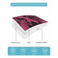 thumbnail image 4 of Full Size Quilt Bedding Set, Pink Ribbon Reversible Summer Quilt 3 Pieces, Wings Romantic Love Heart Flowers Black Lightweight Bedspreads Coverlets with 2 Pillow Shams for All Seasons, 4 of 5