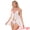 White, variant on DARING DIVA Women's Lingerie Set Plunge Nightdress Sheer Floral Mesh Wireless S Black