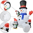 thumbnail image 5 of Coolmade 8ft Height Christmas Inflatable Snowman and Penguins with Colorful Rotating Led Lights Blow up Outdoor Yard Decoration, 5 of 6
