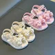 thumbnail image 5 of Sandalias de suela blanda con Nudo de mariposa estilo princesa para niñas, zapatos bonitos de verano para niñas, calzado para niños con parte inferior de PVC, 5 of 5