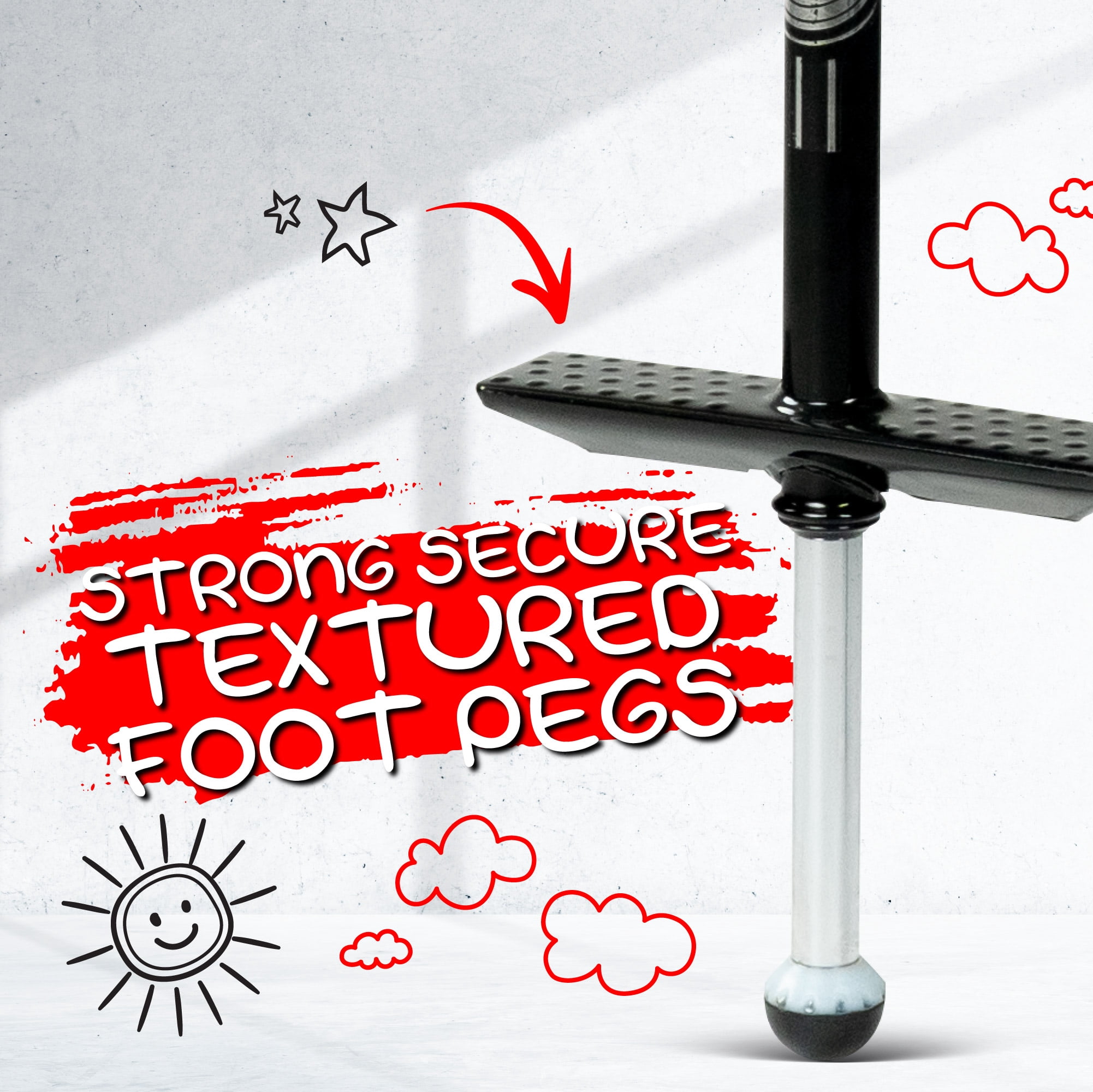 Madd Gear Pogo Stick -Red/Black- For Kids 8 and Up - Unisex
