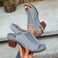 thumbnail image 5 of Dvprdro Womens Solid Casual Style Sandals Open Toe High-top Hollow Out Low Heel Soft Nonskid Multi-Color Daily Outdoor Wear, 5 of 5
