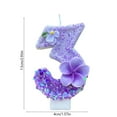 thumbnail image 2 of Darzheoy Birthday Candle for Girl, Purple Daisy Flower Birthday Party Decorations, Number Cake Candle, Purple Sequin Birthday Cake Toppers for Baby Shower Anniversary Party Supplies, 2 of 5