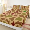 thumbnail image 3 of Homewish Abstarct Camo Camouflage Queen Sheet Sets,Country Mallard Flat Sheet,Green Brown Red Queen Fitted Sheet For Kids,Breathable Home Decor,4-Piece, 3 of 7