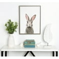 thumbnail image 5 of Kate and Laurel Sylvie Female Baby Bunny Rabbit Animal Print Portrait Framed Canvas Wall Art by Amy Peterson, 18x24 Gray, 5 of 6