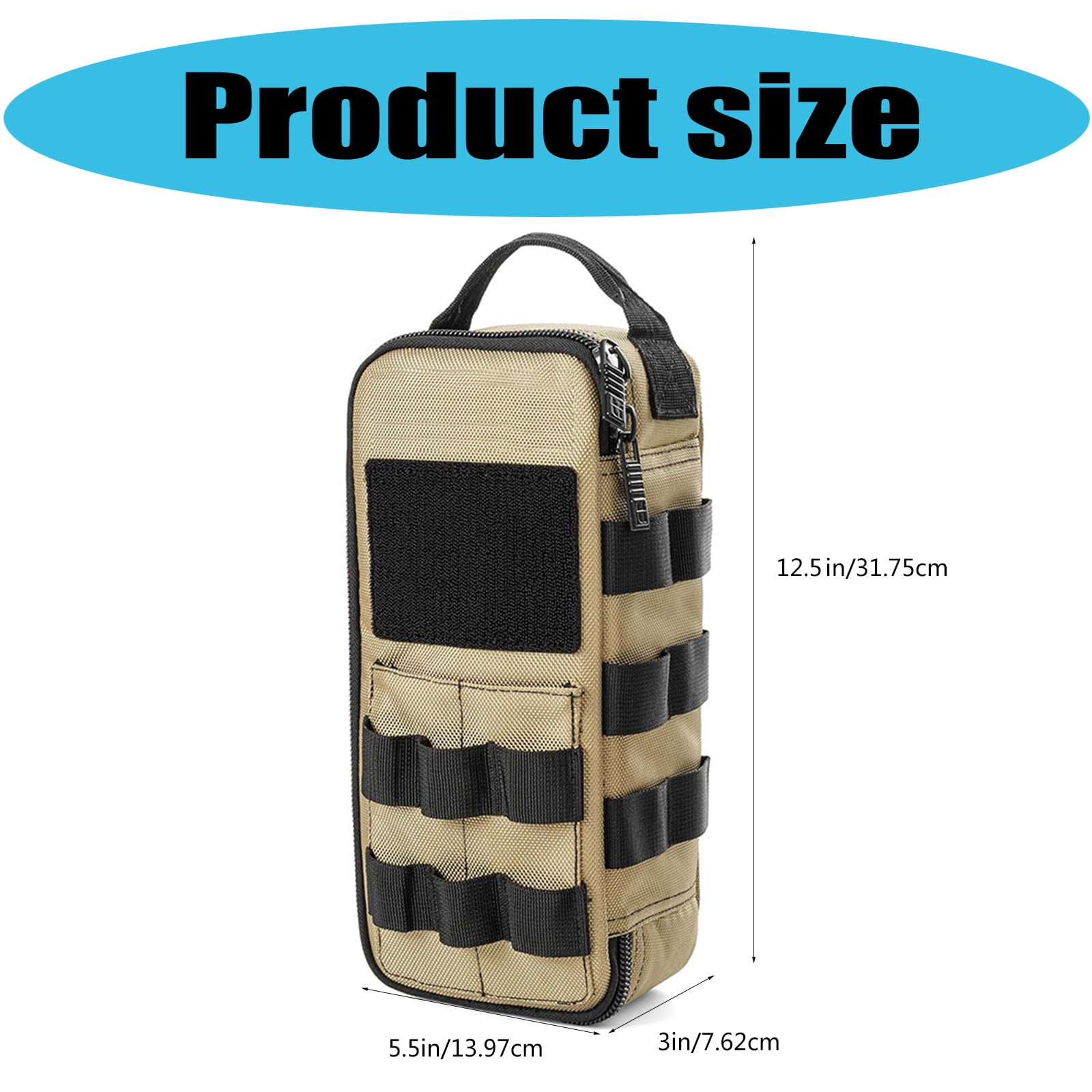 BIBABLYKE Heavy Duty Small Tool Bag Pouch Portable Utility Organizer Case with Handle for Motorcycle Road Bike Electrician