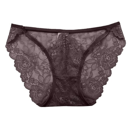 

Womens Briefs Lace Breathable Lace Hollow Out And Raise The Pure Brief Panties Lingerie For Women